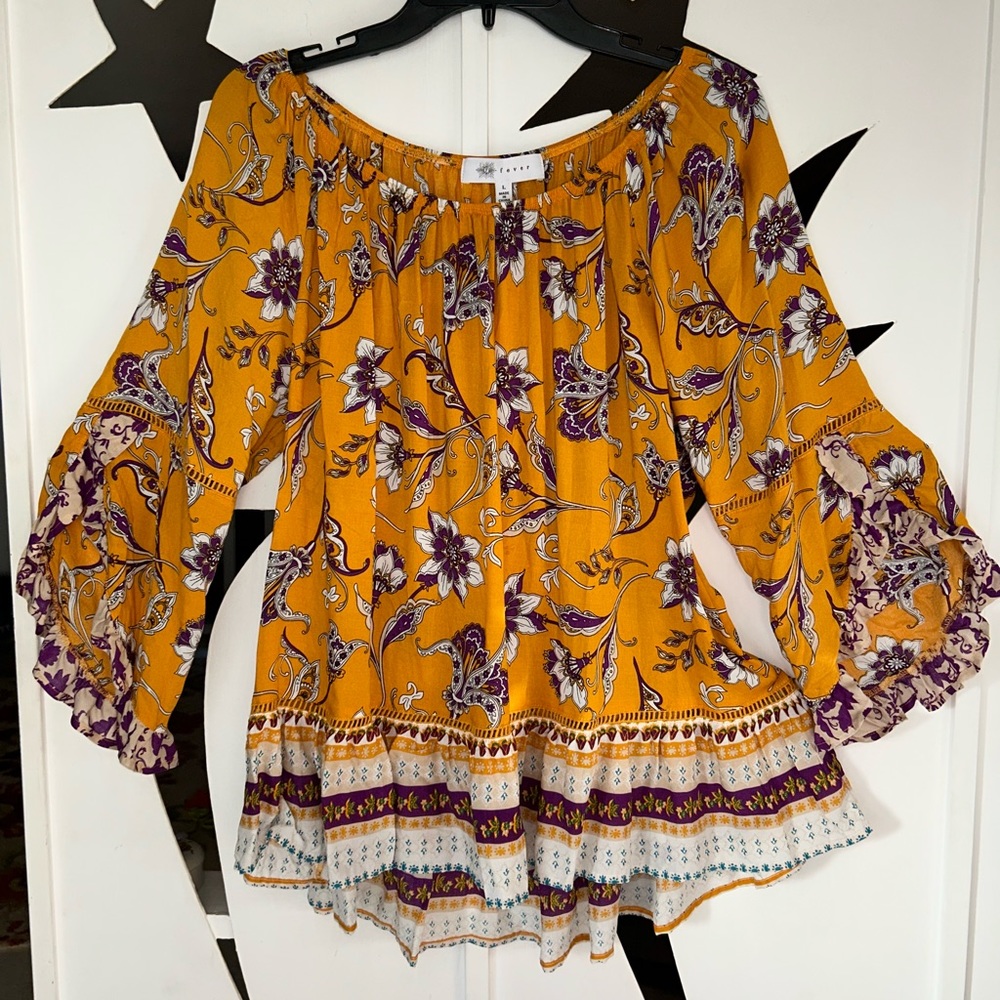 Floral Peasant Blouse